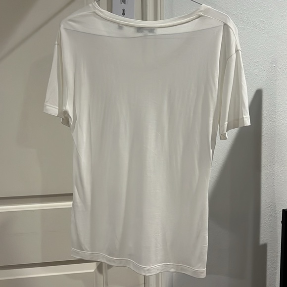 Vince 100% viscose white short sleeve top size XS - Picture 2 of 6